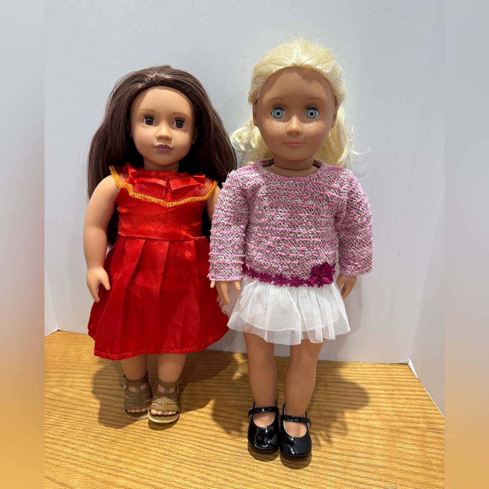 Set of Two Our Generation Dolls with Outfits and accessories